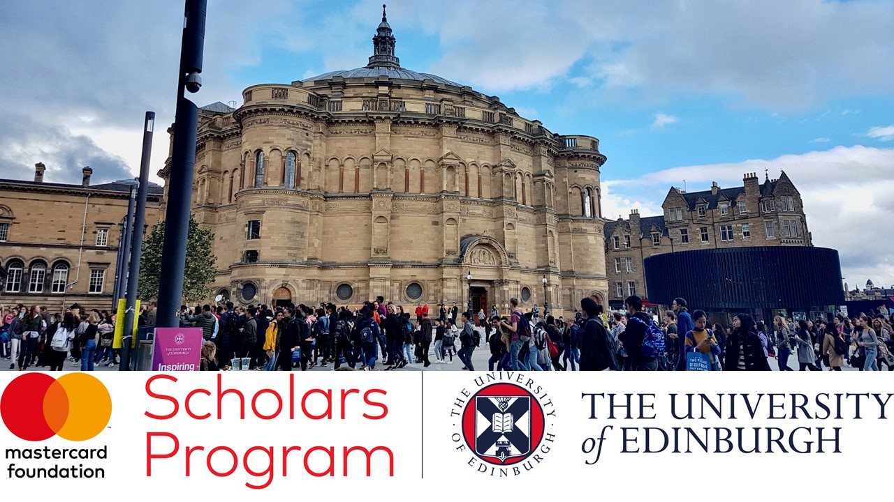 Mastercard Foundation Scholars Program 2027/28 recruitment poster, University of Edinburgh