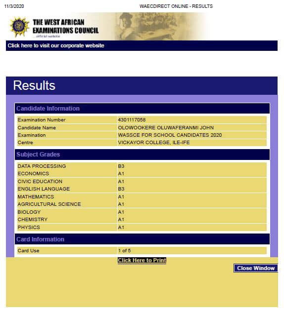 waec result 2026